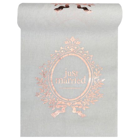 Bordslöpare Just Married Roseguld