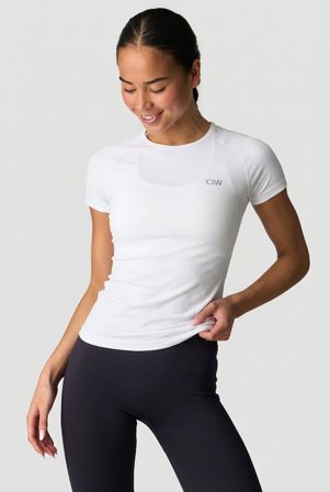 ICANIWILL - Define Seamless T-shirt White - Dames - sportkleding van ICIW