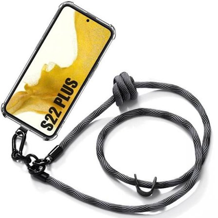 Coque - BOOLING - för Samsung Galaxy S22+ - Skydd mot repor - Axelrem - Transparent