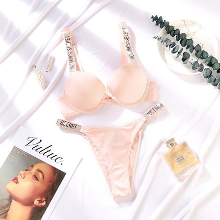 Sexet lingeri komfort damesæt push up bh Victoria's Secret lingerisæt kvindeligt undertøj Vetement Femme Rosa Pink
