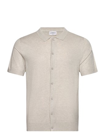 Lindbergh Ecovero S/S Cardigan W. Collar - Cream - XL