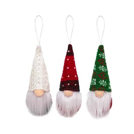 3 stykker jul mini dukke nisse jule træ vedhæng pink plys dukke vedhæng hjem jule pynt