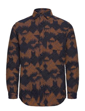 Mmgdavid Harlekin Shirt Tops Overshirts Navy Mos Mosh Gallery