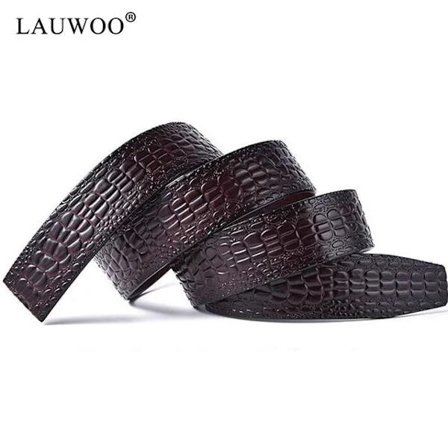 100% koskinn Inget spänne 3,5 cm brett Äkta läderbälte utan automatiskt spänne Rem Designerbälten Män Hög kvalitet