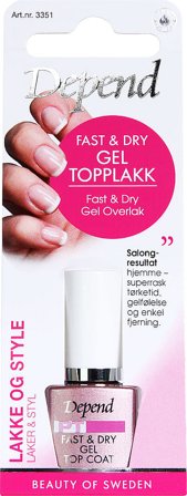 Depend Fast & Dry Gel Top Coat 8 ml, Makeup, Neglelak, Top Coat