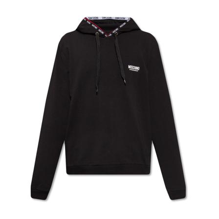 Moschino Hoodie With Logo Sort, Herre
