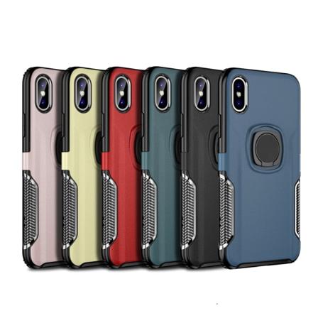 iPhone XR - Skal med Ringhållare (LEMAN) Blå Blå