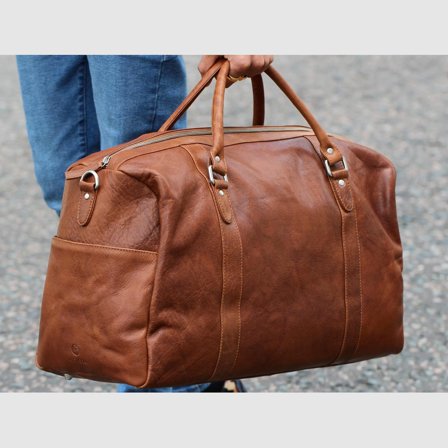 Tan California Duffel Bag for Men - Leather bags