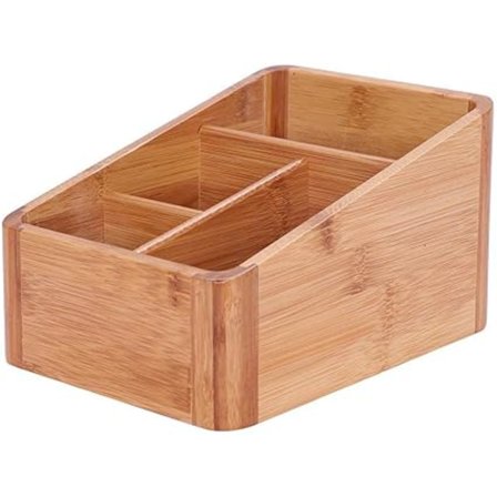 1 Stk. Bambus Kontor Skrivebordsarrangør, Penneholder