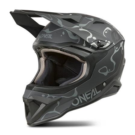 Casco Cross O'Neal 1Srs Splash Nero/Grigio S
