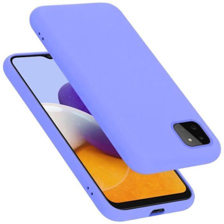 Fodral till Samsung Galaxy A22 5G Skal i LIQUID LIGHT LILA Fodral Skydd Silikon TPU mobiltelefon