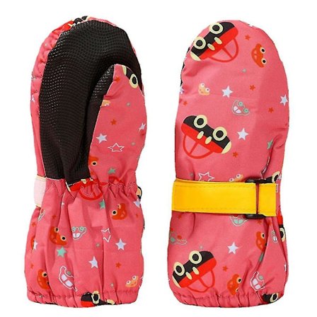 Skihandsker med Sjove Tryk til Drenge og Piger - Vandtætte, Vindtætte og Varme til Snesjov