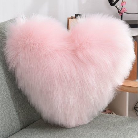 Myke puter dekker Fluffy pute vaskbar hjerteformet myk dekorativ pute