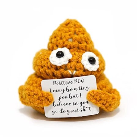 Sød Lorte Emotionel Støtte Dukke Nøglering Stilfuld Rygsæk Nøgleringe Vedhæng til Børn Drenge Piger Guld