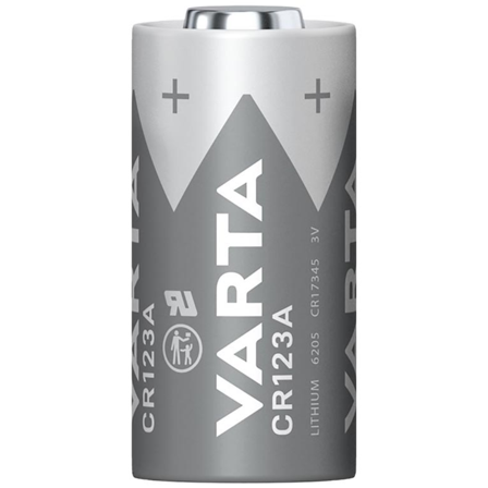 Varta Litiumbatteri Cr123A 3V Blister Silver Grå
