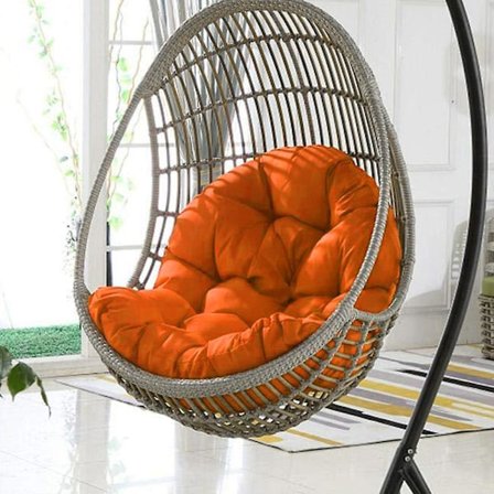 Erstatningspute til hengestol, kompatibel med pustende stolmatte, egnet for utendørs og innendørs bruk, oransje