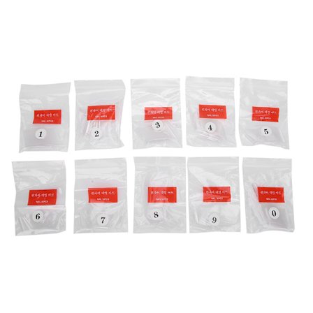 500 st False Naglar, Artificiella Franska Halvmanikyr Naglar, Nagelkonst Tillbehör, Transparent