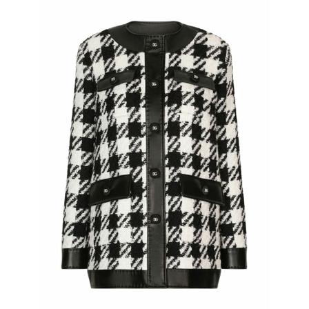Dolce & Gabbana Tweed Jakke Sort, Dame