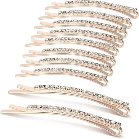 (Guld 10 st) Glitter Hårnålar, Söta Hårnålar, Tiara Håraccessoarer_tfrf