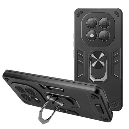 Etui til Redmi Note 14 Pro og 14 Pro Plus Stødsikkert Støttering, Sort