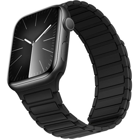 Magnetiske urremme kompatible med Apple Watch-remme Blød silikoneudskiftningsrem designet til iWatch Sort 42/44/45/49mm