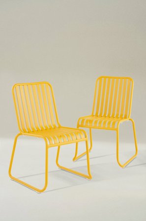 Jotex - Utestol 2-pk Gul - BELLEVILLE - Kjøp Hagestoler & -krakker hos Jotex