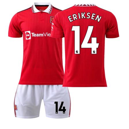 2223 Röd Djävlar Hemma Fotbollströja Nr 14 Eriksen Jersey Without Socks 26(145-150cm)