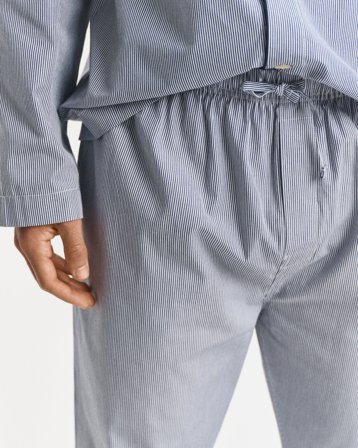 GANT Herren Gestreifter Pyjama (XL) Blau
