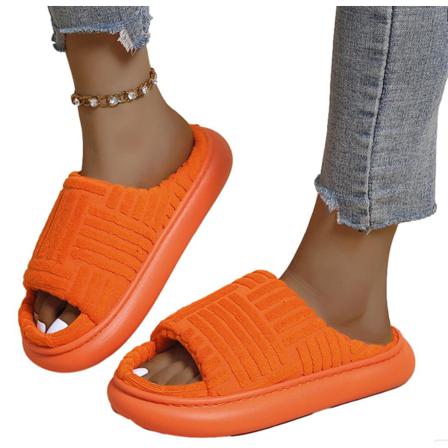 Yttre Slitage Bältesspänne Halvtofflor Kvinnor Casual Flat Tofflor