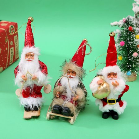 3 stk. Julenisse dukke julepynt Gammel mannsdukke kreative gamle mannsdukke ornamenter