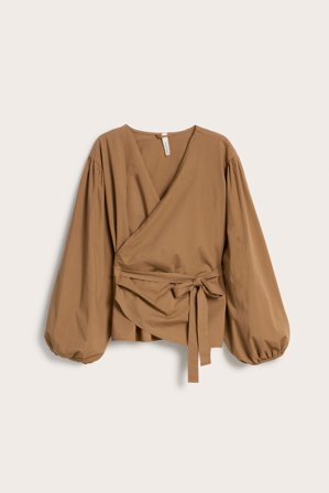 Kappahl | Bluzka na zakładkę | Brązowy