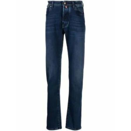 Jacob Cohën Straight Jeans , Blauw , Heren , Maat: W35