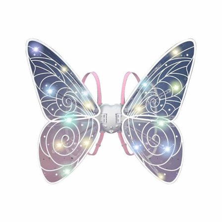 Keijusiivet LED-valoilla, liikkuvat perhossiivet musiikilla tytöille ja naisille