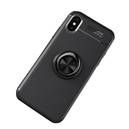Iphone Xr - Auto Focus Skal Med Ringhållare Röd/röd