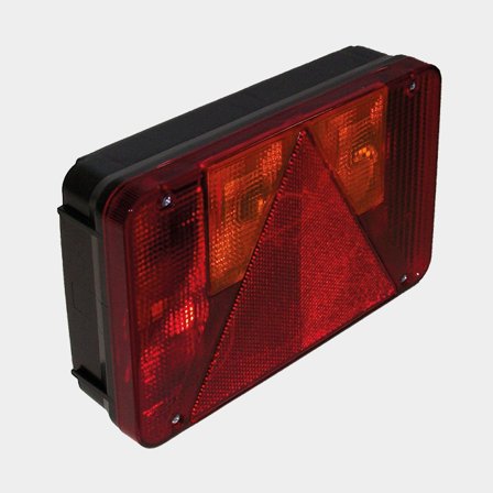 Rear light 1852-Marine, 220 x 140 x 30 mm, left, with license plate lights
