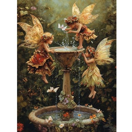 Fantasy Engel Diamant Maleri Sæt: 5D Runde Bor, Magisk Design, Høj-Gloss Diamanter, DIY Broderi til Soveværelse Vægkunst & Feriegave