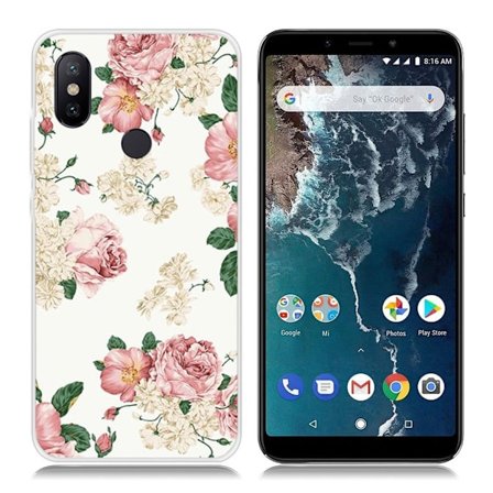 Xiaomi Mi A2 Mönsterfodral - Eleganta Blommor