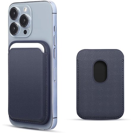 Lommebok Kompatibel med iPhone 12/13/14 Mini/Plus/Pro/Max, RFID-kortholder med MagSafe-magnet