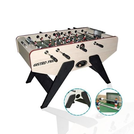 DEVESSPORT Baby-Foot Bistro-Pro Semi-Professionell Teleskopstänger, Modern Design, Stort Storlek 141cm, 2 Bollar Ingår