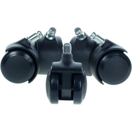 Set med 5 hårda golvhjul 11 mm - för kontorsstolar, 11/50 mm, svart, KXD3200 svart