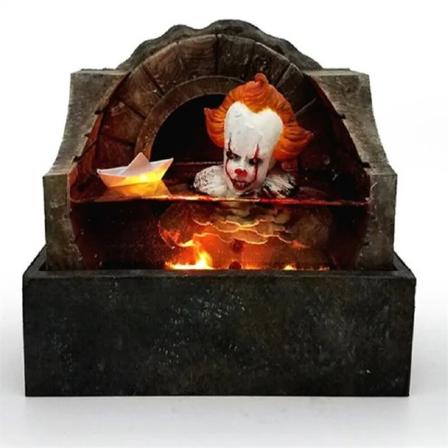 Skräck film skulptur upplyst 3D modell harts hantverk hem fest dekor staty figur