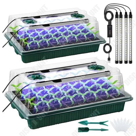 Plantlåda - TECH DISCOUNT - Kit med 2 delar - 80 hål - Justerbar fuktighet - Effektiv dränering