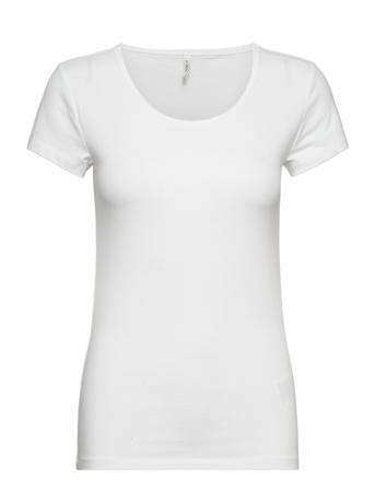 Onllive Love S/S Ck Top Noos Jrs White ONLY