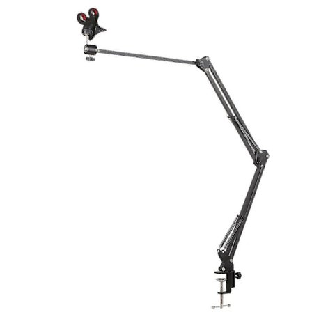 Forlenget holder cantilever brakett teleskopisk stativ live support La brakett med uttrekkbar arm skrivebordsbrakett for mobiltelefon