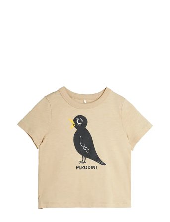 Mini Rodini Blackbird Sp Ss Tee - Beige - 116/122