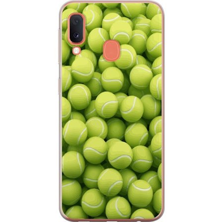 Kompatibel Mobilcover til Samsung Samsung Galaxy A20e Mønster af grønne tennisbolde i høj detalje, sporty motiv med gentagende tekstur og stærke f