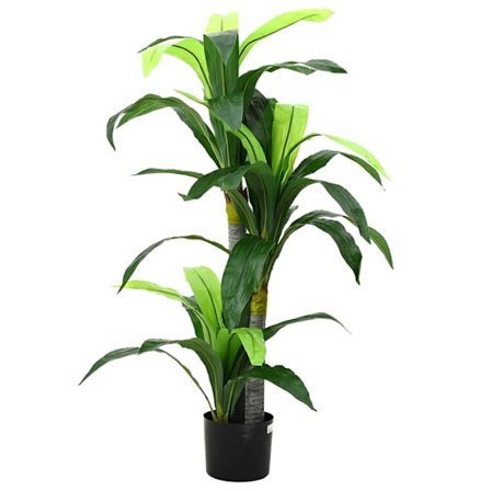 Konstgjort Dracaena-träd 36 blad 120 cm grönt