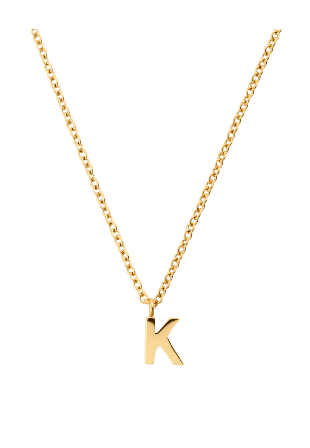 Mockberg Petite Plain Letter K Gold Necklace Smycken & klockor Dam Guld ONESIZE