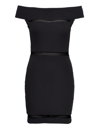 Viven Panelled Off Shldr Dress Black French Connection