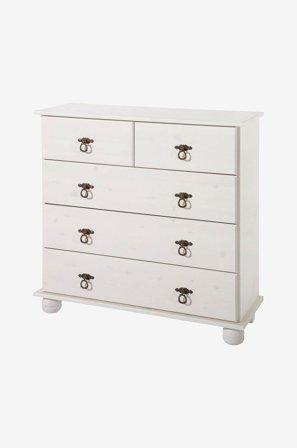 Loft24 - Lipasto 3+2 Ovet Finca - Valkoinen - Lipastot - - Homeroom